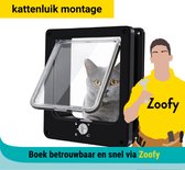Plaatsen kattenluik - Door Zoofy in samenwerking met bol.com - Installatie-afspraak gepland binnen 1 werkdag -  Niet voor glazen deuren