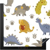 KitchenYeah® Inductie beschermer 78x78 cm - Dinosaurus - Kinderen - Design - Jongens - Meisjes - Kinderen - Kookplaataccessoires - Afdekplaat voor kookplaat - Inductiebeschermer - Inductiemat - Inductieplaat mat