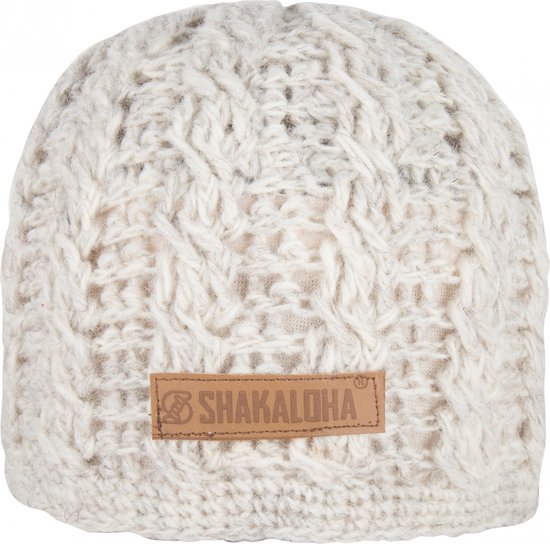 Shakaloha Gebreide Wollen Muts Heren & Dames Beanie Hat van schapenwol met polyester fleece voering - Bibb Beanie Beige Unisex - One Size Wintermuts