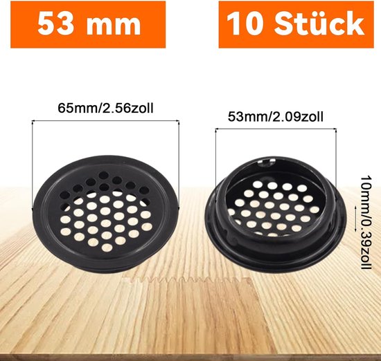 Nieuwe zwarte roosters, ventilatiekanalen en platte buizen