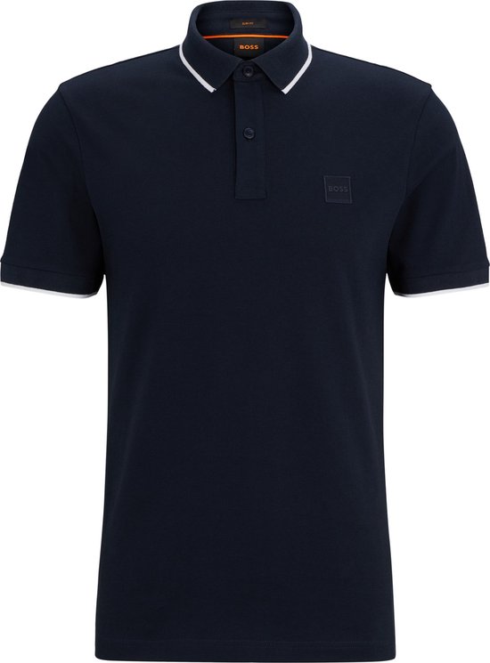 Boss Passertip Polo's & T-shirts Heren - Polo shirt - Donkerblauw - Maat L