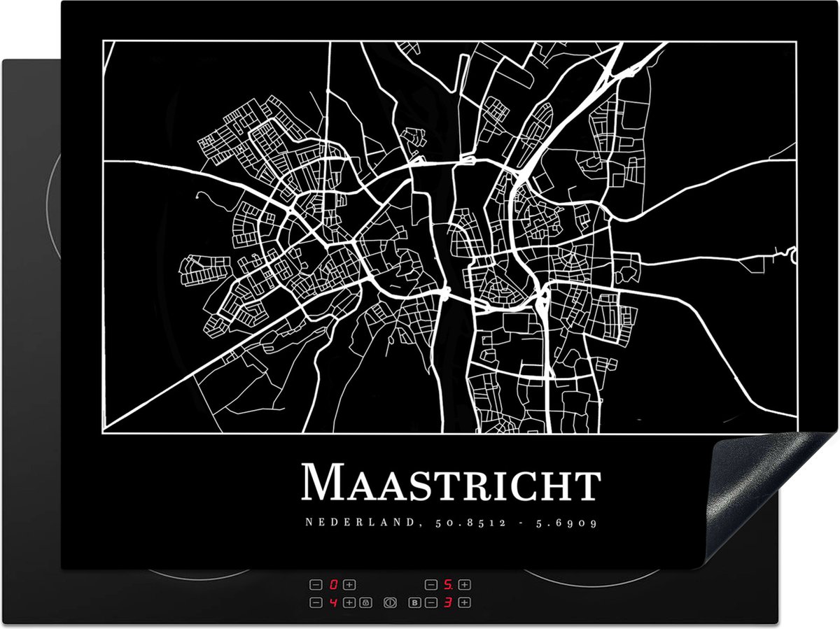 Inductie beschermer - Inductie Mat - Kookplaat beschermer - Kaart - Plattegrond - Maastricht - Stadskaart - Inductie beschermer - Inductie Mat - Kookplaat Beschermer - 70x52 cm - Afdekplaat inductie - Inductiebeschermer