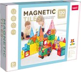 KEBO magnetisch speelgoed - magnetic tiles - magnetische tegels - magnetische bouwstenen - constructie speelgoed - montessori speelgoed - 120pcs - KBM-120a