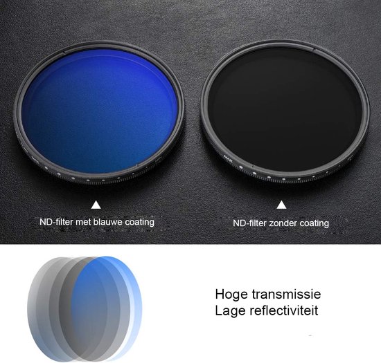 K&F Concept Nano K-serie ND-filter 67 mm variabel grijsfilter ND2-ND2000 (1-11 f-stops