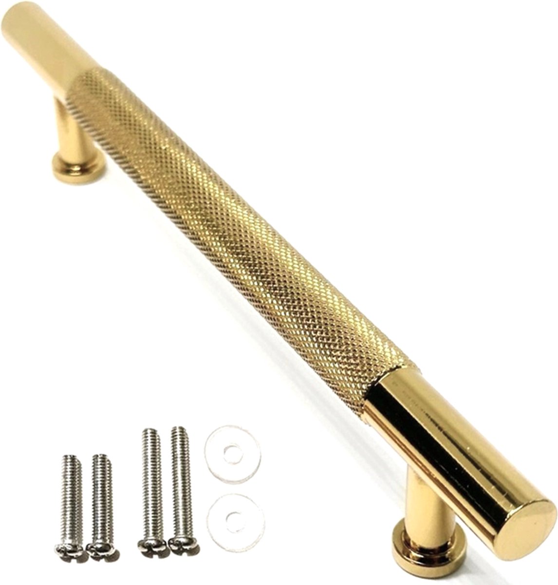 LUXE Handgrepen Goud (Glanzend) - Handgreep Goud 192mm - Handgrepen kast - Meubelgrepen - Keukengreep Goud - Kastgrepen - Handgrepen keukenkastjes - Meubelgreep - Handgrepen voor deurtjes - handgreep keuken - Deurgreep - ladegreep - incl schroeven