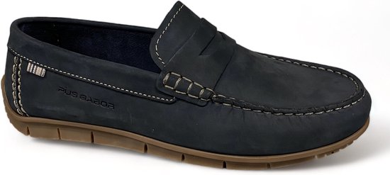 Pius Gabor 1060.11.01 Nubuck Navy-instappers pius gabor-loafers pius gabor MT 45