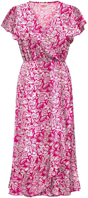 Foto: Jdy jdypiper s s midi flounce dress wvn dia dames jurk maat 36