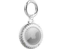 FURTASTIC® Waterdichte AirTag-Sleutelhanger - AirTag houder - Wit - Airtag hond - Apple AirTag niet inbegrepen