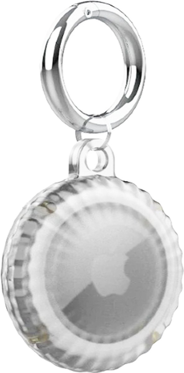 FURTASTIC® Waterdichte AirTag-Sleutelhanger - AirTag houder - Wit - Airtag hond - Apple AirTag niet inbegrepen