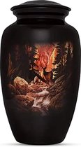 XXL As Urn - 2.2 Liter - Crematie Urn - Uniek - Voor Huisdieren of Menselijk As - Crematie As - Mini Urn - Decoratie Urn - Black Mountains