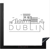 KitchenYeah® Inductie beschermer 78x78 cm - Skyline "Dublin" witte achtergrond - Kookplaataccessoires - Afdekplaat voor kookplaat - Inductiebeschermer - Inductiemat - Inductieplaat mat
