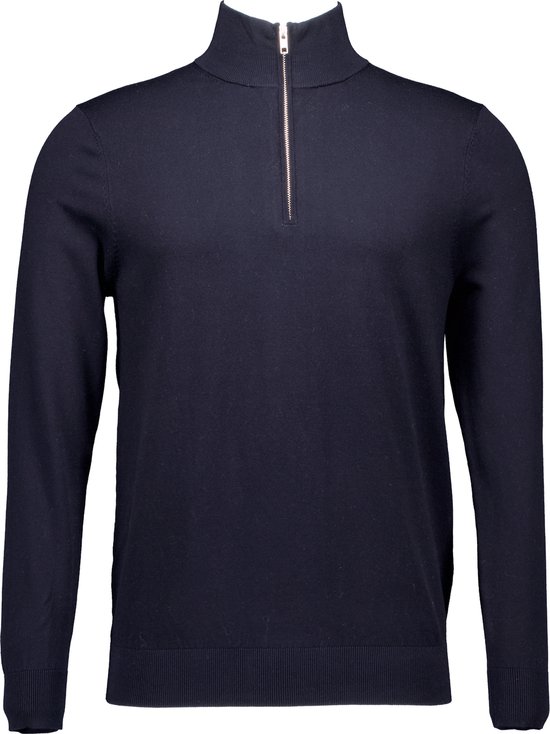 Profuomo - Half Zip Pullover Luxury Navy - Heren - Maat XL - Modern-fit