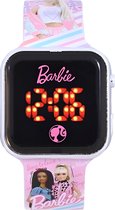 Disney 5-DIS032 Barbie Kinderhorloge met LED Display voor datum en tijd - Roze