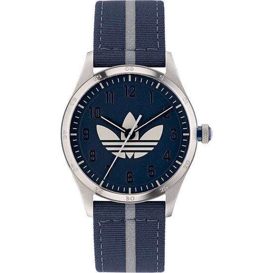Adidas Code Four AOSY23041 Horloge - Textiel - Blauw - Ø 42 mm