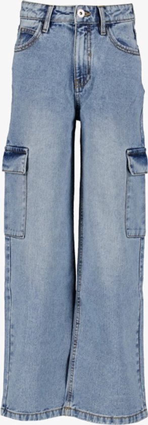 TwoDay meisjes cargo jeans lichtblauw - Maat 170