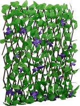 vidaXL - Kunstplant - klimop - op - latwerk - uittrekbaar - 180x70 - cm - groen
