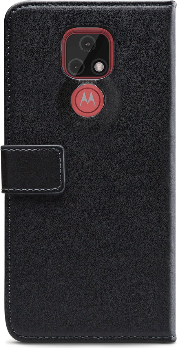Motorola Moto E7 Bookcase hoesje - Mobilize - Effen Zwart - Kunstleer