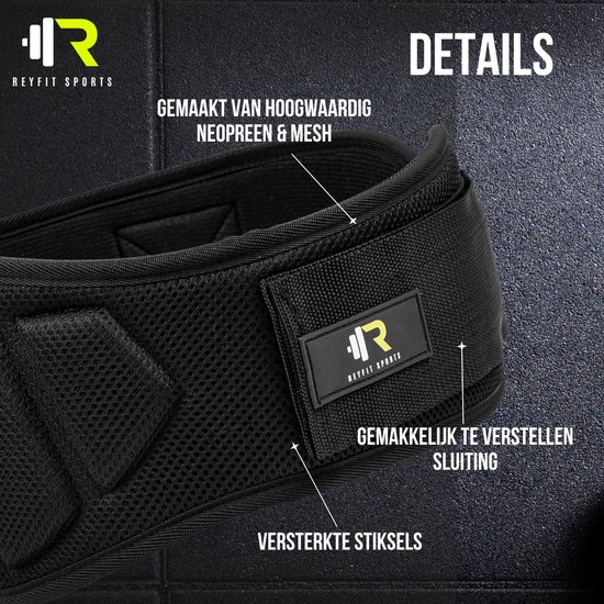 ReyFit Sports Power Lifting Belt- Gewichthefriem- Fitness Riem- Geschikt voor Powerlifting, Fitness en Bodybuilding- Inclusief Draagtas- Maat XL - ReyFit Sports