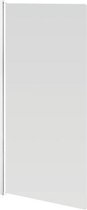 GO by Van Marcke Megalo badwand 750x1300mm 1delig profielen wit 4mm omkeerbaar helder veilgheidsglas