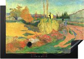 KitchenYeah® Inductie beschermer 75x52 cm - Landschap in Arles - Schilderij van Paul Gauguin - Kookplaataccessoires - Afdekplaat voor kookplaat - Inductiebeschermer - Inductiemat - Inductieplaat mat