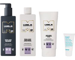 Label.M Royal Yuzu Anti-Frizz Shampoo 300ML + Conditioner - 300ML + Smoothing Mask 200ML + WILLEKEURIG Travel Size