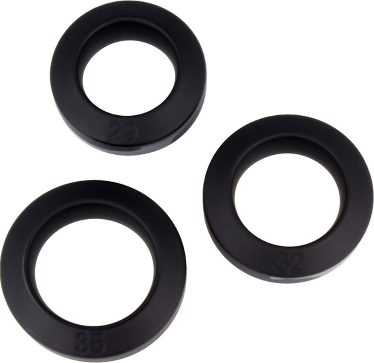 Titus Silicone Series 3-pack Stackers lul en balringen - zwart