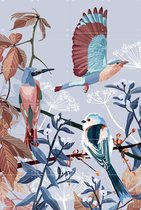 IXXI Birds of Winter - Wanddecoratie - Dieren en insecten - 80 x 120 cm