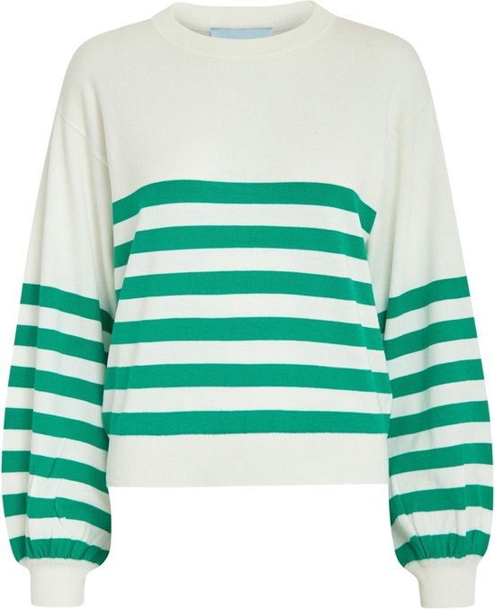 Minus Perla Striped Knit Pullover Golf Green Striped