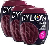 Dylon Textielverf All-In-1 Machine Plum Red - 3x350GR