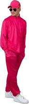 PartyXplosion - Costume années 80 & 90 - Costume Binkie Pinkie Team Player - Homme - Rose - Taille 52 - Déguisements - Déguisements