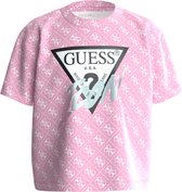 Guess Girls Logo Shirt Roze - Maat 152