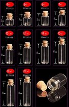 Jumada's - 50 pièces - 5 ml - Petites Mini bouteilles en Verres avec liège - Bouteilles de Décoration en Glas vides