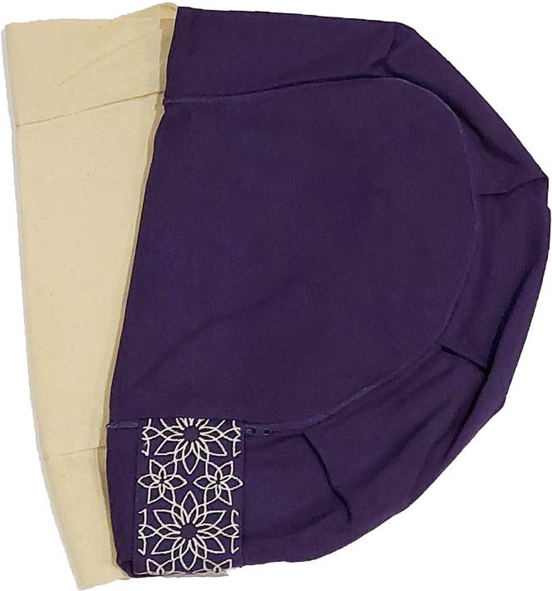Samarali Biologisch Katoenen Halve Maan Meditatiekussenhoezen - Purper - 38 x 25 x 14 cm - Geschikt voor Zafu Meditatiekussen - Yoga Kussen - Duurzaam - Zen Accessoire