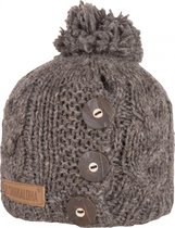 Shakaloha Gebreide Wollen Muts Heren & Dames Beanie Hat van schapenwol met polyester fleece voering - Basil Beanie Grey Unisex - One Size Wintermuts