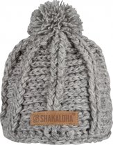 Shakaloha Gebreide Wollen Muts Heren & Dames Beanie Hat van schapenwol met polyester fleece voering - Boss Beanie Antracite Unisex - One Size Wintermuts
