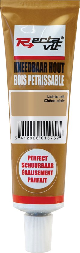 Foto: Rectavit kneedbaar hout reparatiepasta overschilderbaar tube 50 ml lichte eik prijs per stuk