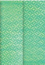 Jeje - Illusion paper groen - 4 vellen - 215 grams - holografisch hobbypapier - a4 illusie papier green