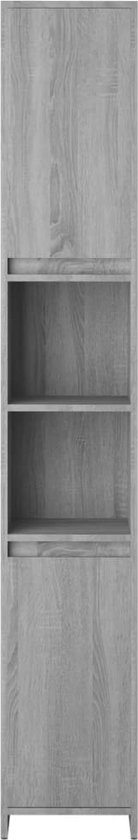 Badkamerkast 30x30x183,5 cm bewerkt hout wit | -nl