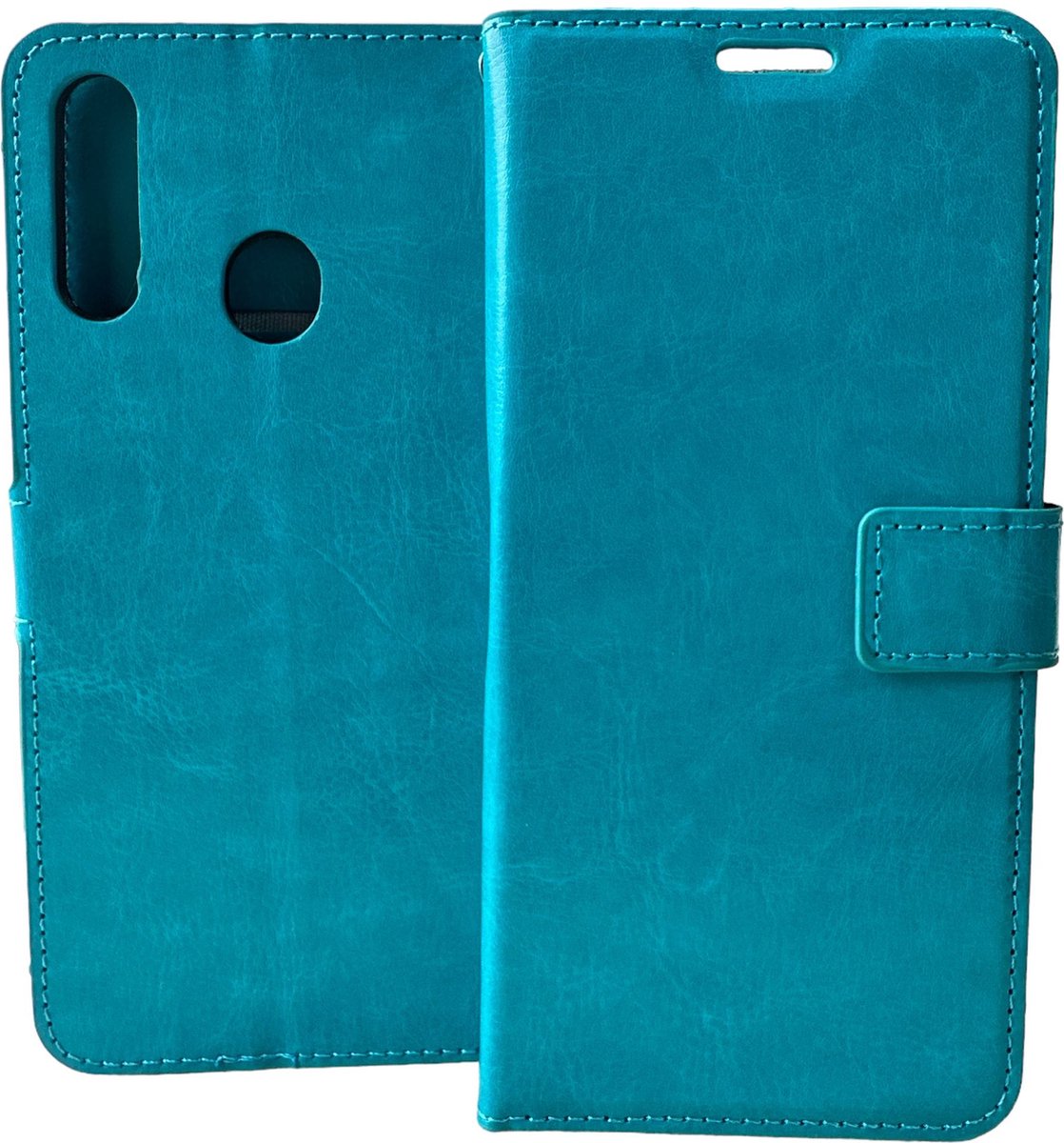Portemonnee Book Case Hoesje Geschikt voor: Samsung Galaxy A20E - Turquoise