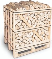 Haardhout Elzen halve pallet 1m3 ovengedroogd brandhout voor open haard of hout kachel