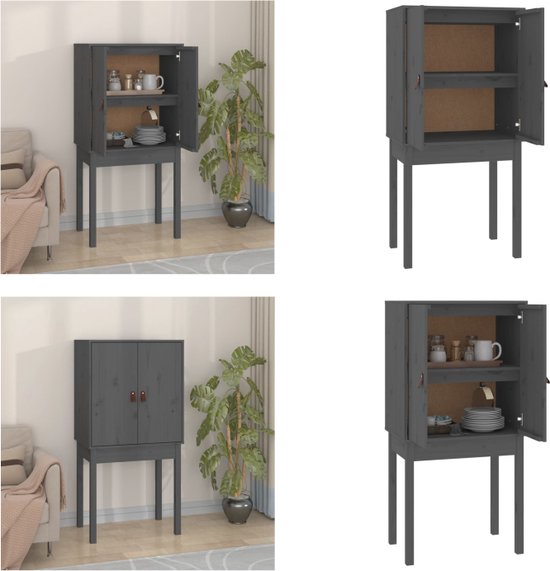 Hoge kast 60x40x120 cm massief grenenhout wit kopen