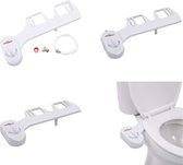 vidaXL Bidetaansluiting voor toiletbril enkel mondstuk - Bidetaansluiting Toiletbril - Bidetaansluiting Toiletbrillen - Douche Toilet Opzetstuk - Douche Toilet Opzetstukken