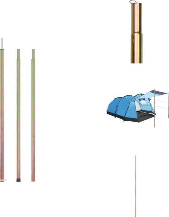 Tentstok Staander 3 delig aluminium, lengte 170-260cm verstelbaar