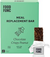 Foodfunc | Meal Replacement Bar | Dark Chocolate Crispy Peanut | 7 x 55 gram | No Junk Just Func