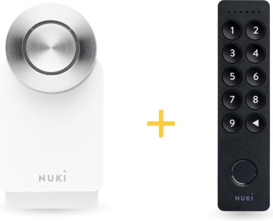 Nuki Smart Lock 4.0 Pro Wit + Keypad 2.0 | Toegang met app, vingerafdruk en pincode - Nuki