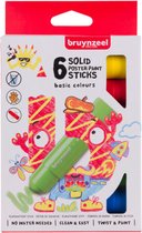 Plakkaatverf sticks bruynzeel basic 6 kleuren | Set a 6 stuk | 6 stuks