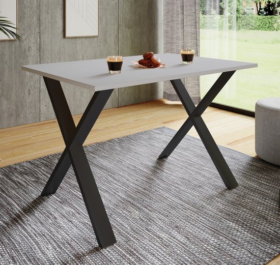 industriële stijl eettafel, rechthoekige eettafel, koffie-tafel