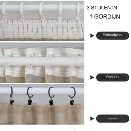 Rideaux - Rideaux - 160X140 - Beige - 2 pièces