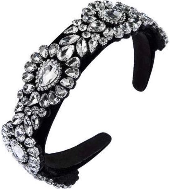 Glitter haarband met sterren, zilveren sterren, haarband voor dames en