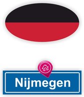 Nijmegen stadsvlag auto stickers set 2 stuks,